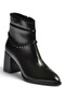 Z820670060 Black Rustic Thick Heeled Women's Boots - 7