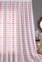 Linen Textured Purple - White Colored Ecru Tulle Curtain with Pompom Detail 1/3 Sik Pile Ironing Not Recommended Children's Room Tulle - 2