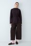 Women's Stand Collar Buttoned Belted Asymmetrical Cut Short Jacket - Plum - 2