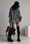 Women's Denim Jacket with Accessory Details - 2