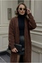 Angora Beard Yarn Long Women's Cardigan - 2