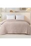Soft Jacquard King Size Blanket for Bed, Camel - 2
