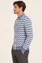 Men's Polo Collar Zigzag Patterned Buttoned Knitwear Cardigan Acrylic Blend Slim Fit - 3