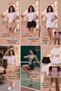 Women's Seamless Gathering Stretchy Mid-Length Stretchy Shorts Boxer - 3-Dimensional Stretchability - 5