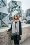 Gray Wool Textured Long Fringed and Soft Shawl Scarf 32106