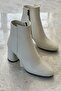 Women's Beige Genuine Natural Leather Boots & Booties