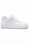 Studded Lace-Up Leather Men's Sneakers; White White - 2