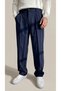 Men's Comfortable Fit Pleated Fabric Trousers