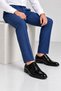 Prism Men's Patent Leather Leather Sole Classic Shoes - Black - 3
