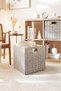 2-Piece Washable Gray Pp Rattan Closet Laundry Children's Room Toy Organizer Storage Basket Organizer 33X33X33 - 2