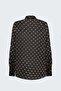 Polka Dot Patterned Scarf Shirt - Brown - 4