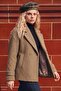 Textured Boucle Short Coat - Camel - 2