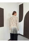 Women's Floral Printed Long Stone Tassel Jacket - 4