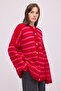 Gold Buttoned Striped Textured Knitted Cardigan - 3
