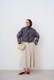 Women's Front Tie Detailed Patterned Jacket Ecru