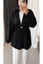 Dabıl Kimono with Additional Buttons and Elastic Waist - 5846 - Black - 2