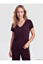 Alita City with a Difference from Lcw Dream Brown Patterned Short Sleeve Women's Pajama Set - 2