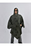 Khaki Poker Patterned Men's Poncho Coc3570