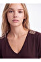 Alita City with a Difference from Lcw Dream Brown Patterned Short Sleeve Women's Pajama Set - 3