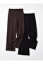 Two Mt Shop Quality Lcw Modest Brown Interlock Plain Standard & Regular Women's Sweatpants - 3