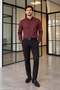 Men's Striped Knitted Slimfit Long Sleeve Shirt 71 - 3
