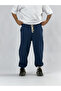 Regular Navy Blue Men's Jogger Pants with Adjustable Legs Coc3567 - 2