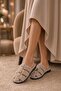 Zer Women's Cage Design Gold Metal Buckle Non-Slip Sole Comfortable Plush Slippers - 2
