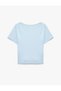 Underwire Slim Fit Corset Detailed Square Neck Short Sleeve Crop T-Shirt - 2