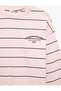 Cotton Comfortable Fit Striped Crew Neck Long Sleeve T-Shirt with Back Print - 3