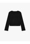 Crew Neck Long Sleeve Zippered Knitwear Boxy Cardigan - 6