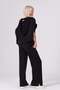 Maternity Hooded Zippered High Waist Wide Leg Knitwear Tracksuit Set Black - 8