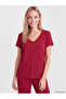 Alita City with a Difference from Lcw Dream Red Polka Dot Short Sleeve Women's Pajama Set - 2