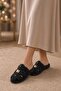Zer Women's Cage Design Gold Metal Buckle Non-Slip Sole Comfortable Plush Slippers - 2