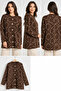 Women's Geometric Patterned Buttoned Long Knitwear Jacket - 3