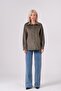 Maternity Long Sleeve Velvet Shirt Khaki - 7