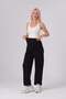 Maternity Adjustable Waist High Waist Barrel Sweatpants Black - 3