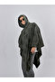 Khaki Poker Patterned Men's Poncho Coc3570 - 3