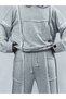 Design Dirty Stitched Hooded Gray Men's Set Coc3512 - 5