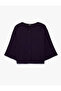 Buttoned 3/4 Wide Sleeve Round Neck Knitwear Cardigan