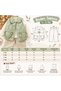 Girl's 3-Piece Set: Quilted Ruffled Vest, Ribbed Blouse and Pants, Ages 2-5 - 4