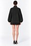 Lined Stand Collar Side Snap Bomber Jacket Black - 5