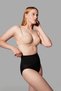Night Black Gathering High-Waisted Panties 1010 - 5