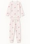 Girl's Fabric Top and Bottom Pajama Set