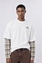 Men's Now or Never Embroidered Double Sleeve Oversize Sweatshirt Ecru