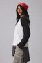 Women's Oversize Contrast Sleeve Raglan Crew Neck Drop Shoulder T-Shirt - 2