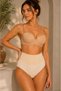 Night Beige Women's Gathering High-Waisted Flexible 3-Piece Panties - 3