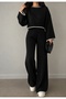 Women's Comfortable Fit Knitwear Set, Stylish and Loose-Fitting Pants and Top Set - 4