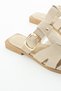 Fabian Women's Camel Suede Caged Sandals Slipper Buckle Detail - 3