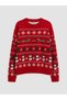 Two Mt Shop Quality Lcw Kids Red Christmas Themed Girls' Knit Sweater