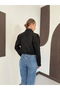 Women's Ruffle Detailed Double-Breasted Suede Jacket - 5